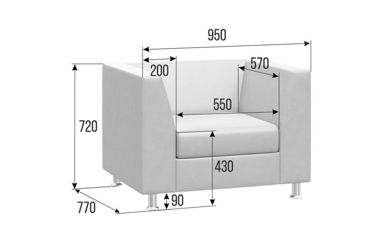 Prime Диван с подлокотниками одноместный PR.DP-1