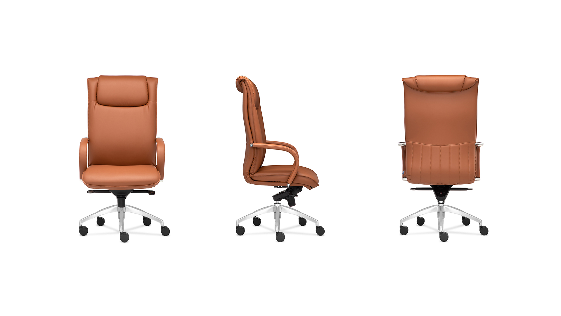 Офисное кресло Again с высокой спинкой на крестовине с колесами