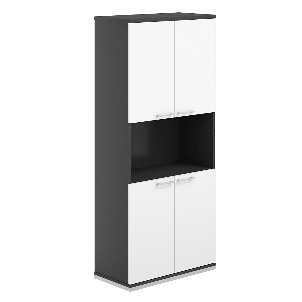 Шкаф 5 ур. 800х400х1833 с нишей AG.220.AN.AN.AN.WH