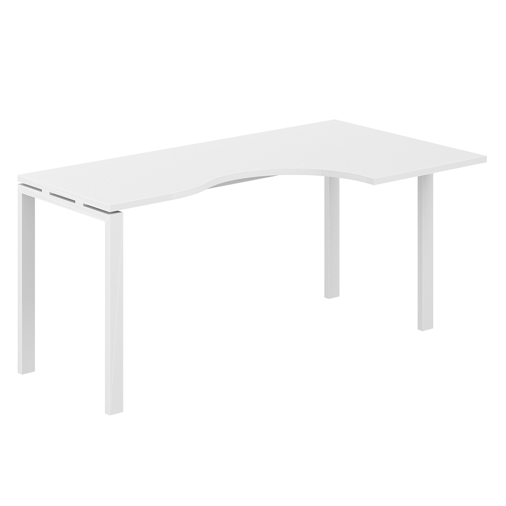 Стол эргономичный 1600х900х750 левый МК60х30 SG.232.WH.63.WH.L