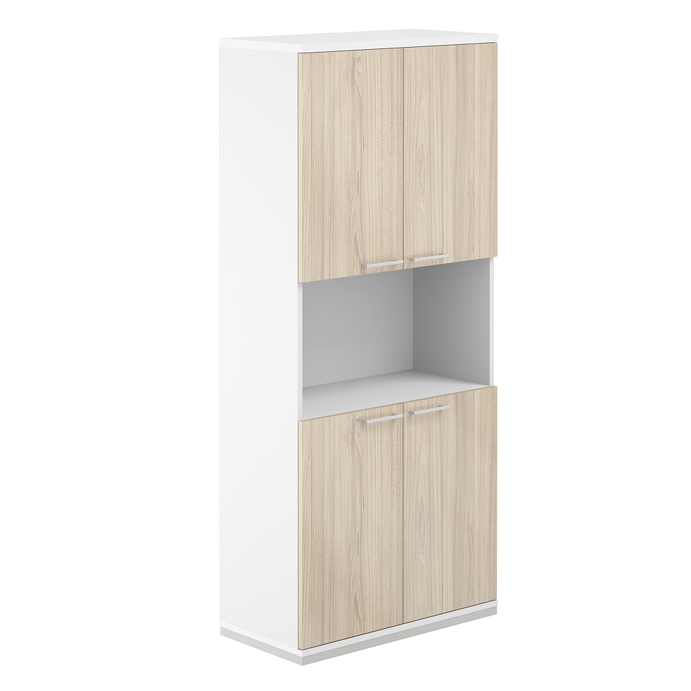 Шкаф 5 ур. 800х400х1833 с нишей AG.220.WH.WH.AR.AR