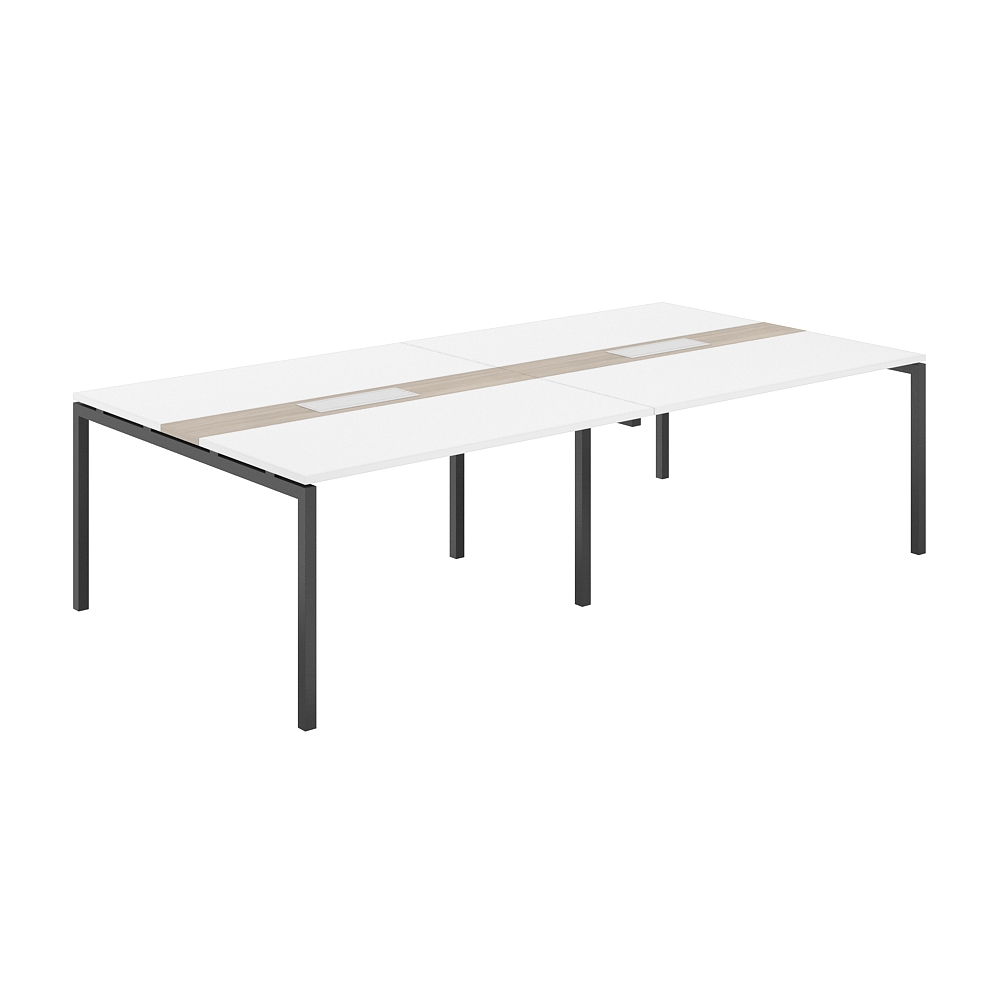 Стол переговорный комбинированный 2800х1438х750 МК40х40 SG.285.WH.44.AN.OD