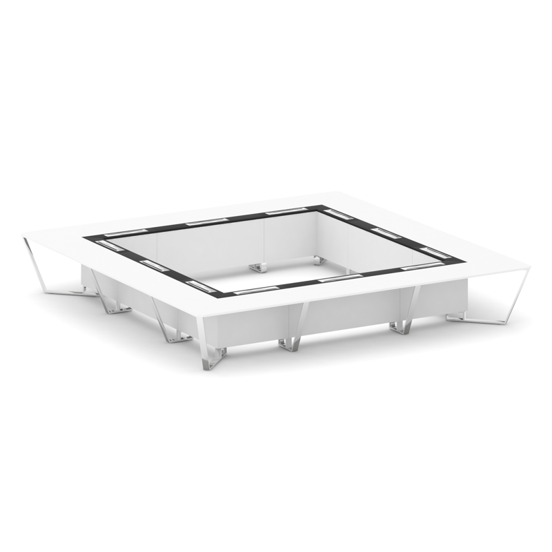 Steel Meet Стол переговорный квадратный MMK-PR.B.SP-24K