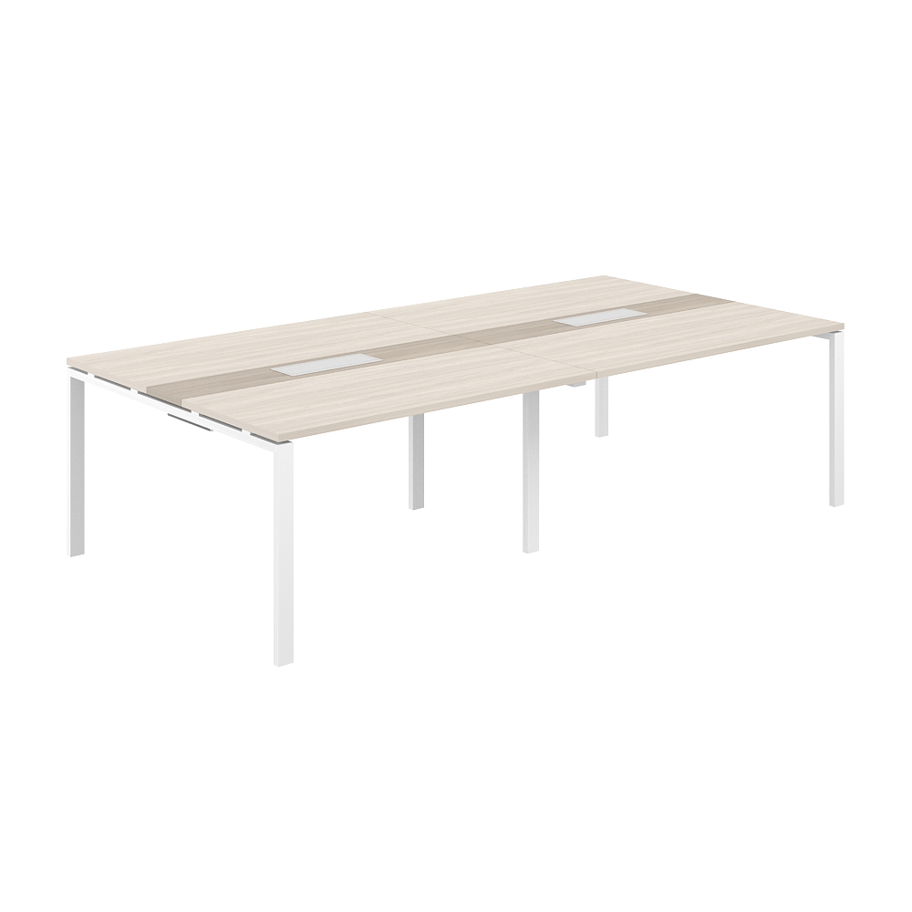 Стол переговорный комбинированный 2800х1438х750 МК60х30 SG.285.OL.63.WH.OD