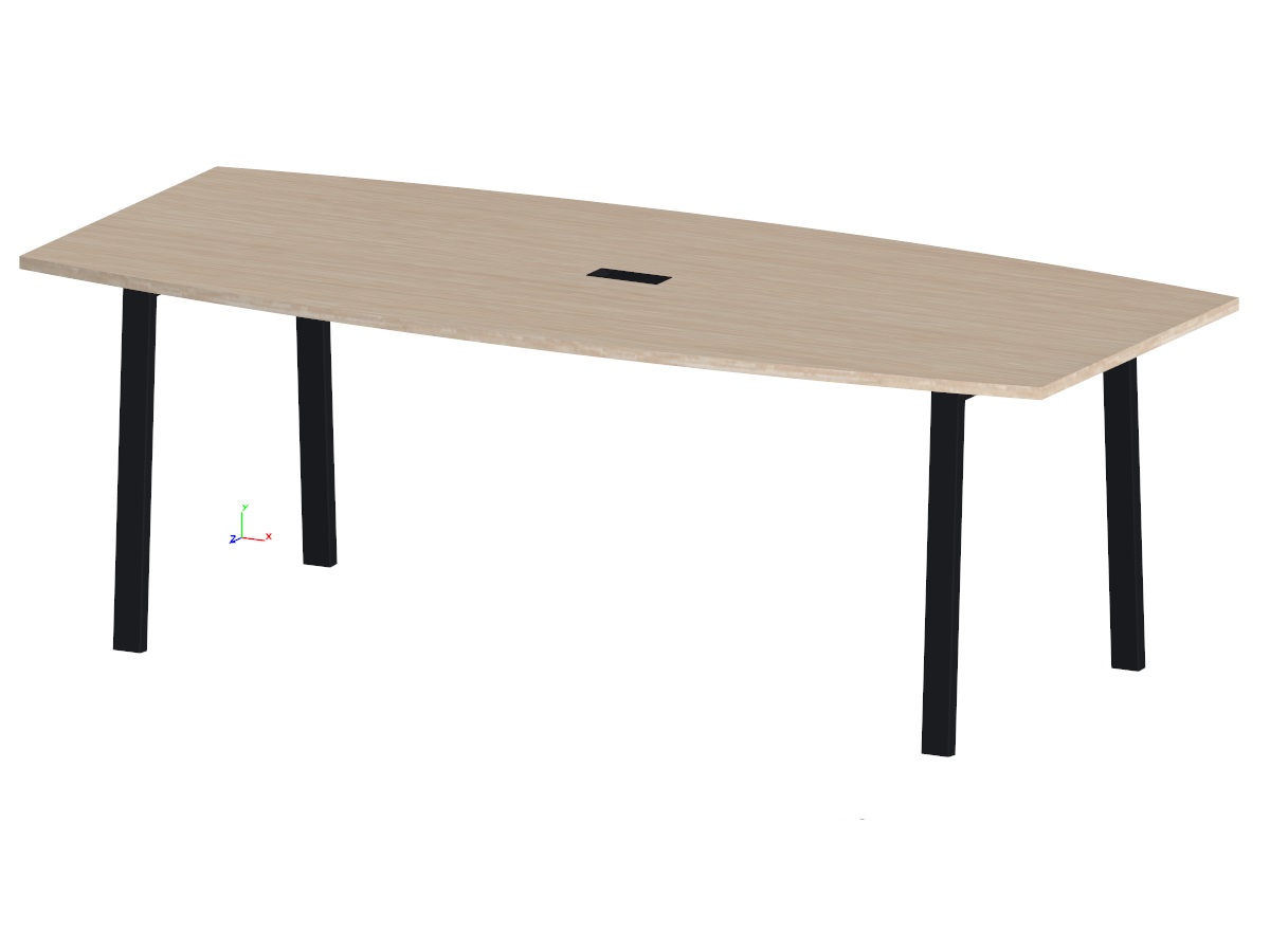 Стол переговоров 2,2м на мет. опорах* EVL822/А/60*30