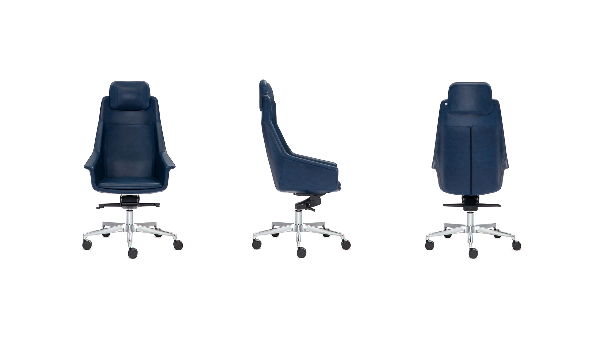 Офисное кресло Evoque с высокой спинкой на крестовине с колесами