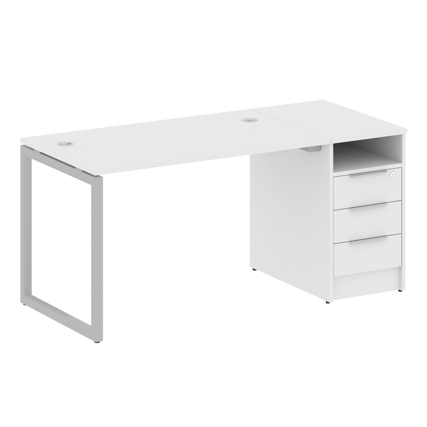 Metal System Quattro Рабочая станция с тумбой на О-образном м/к 40БО.РС-СТП-1.2