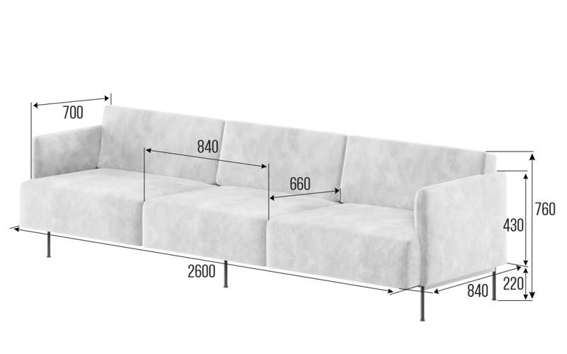 Stenly Диван трехместный STN-3