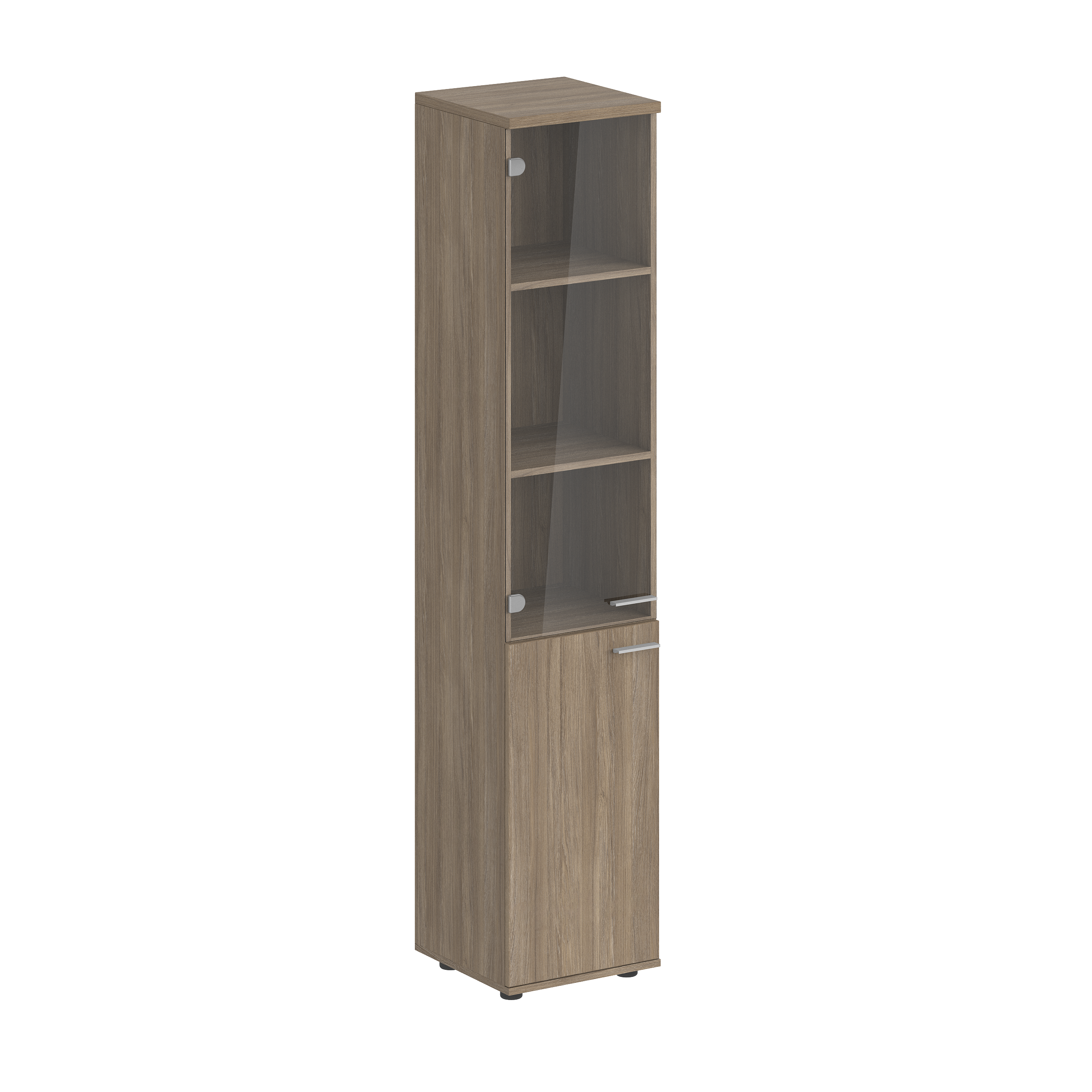 Шкаф высокий 400х400х1955, со стеклом, з.ст HDF, левый SG.802.OD.OD.GL.L