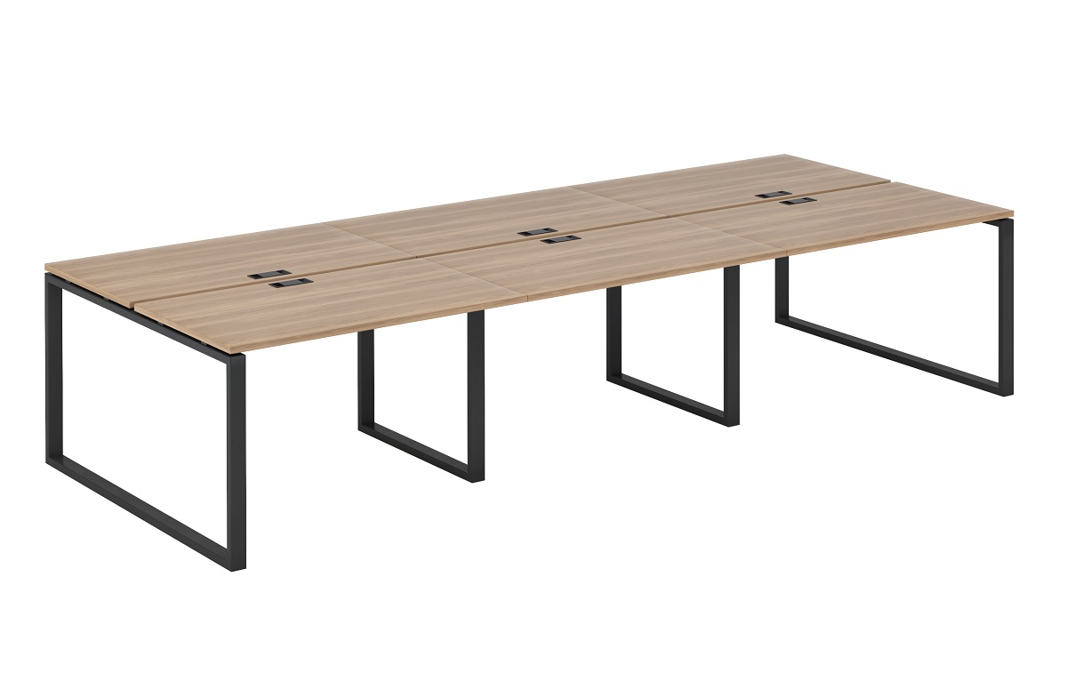 Рабочая станция на 6 мест на О образном м/к 60х30 EVL675/О/60*30