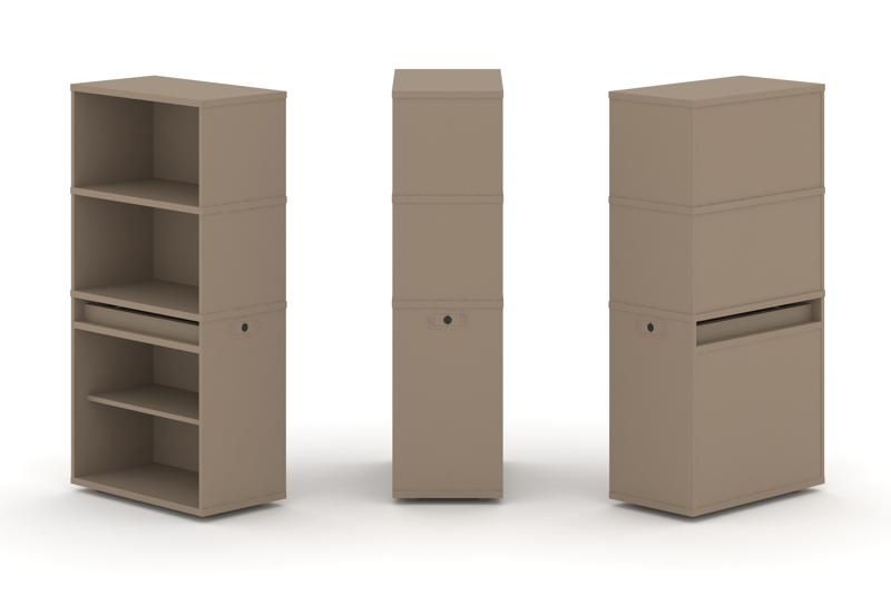 Estetica Набор №1. Тумба одиночная+высокая надставка ES.NB.1V-1 750*410*1520