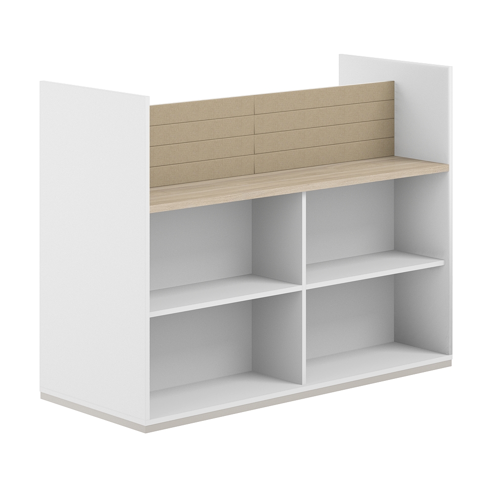 Стеллаж-комбо 2-стор. 1438, с экраном тканевым низким AG.255.200.655.BG