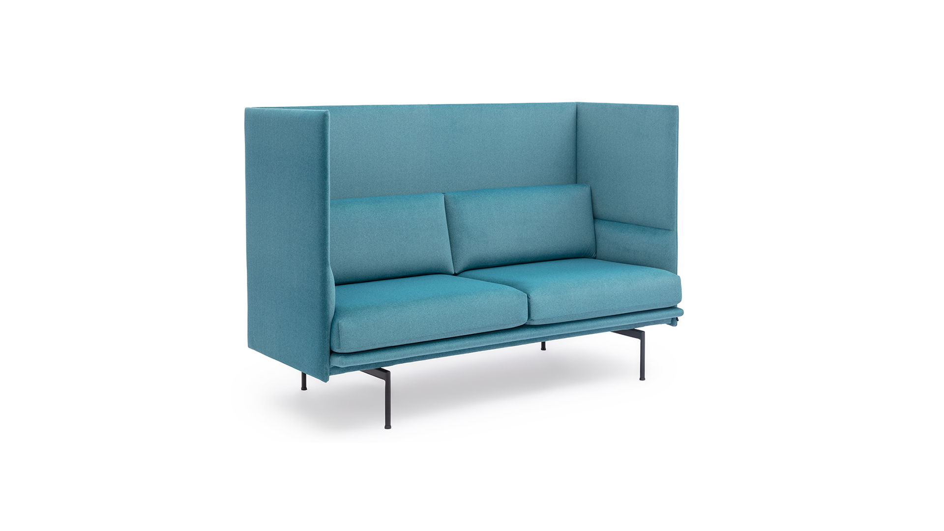 Диван двухместный Pratt с высокой спинкой