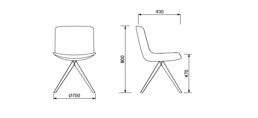 Стул Milos Life Chair with wood trestle base