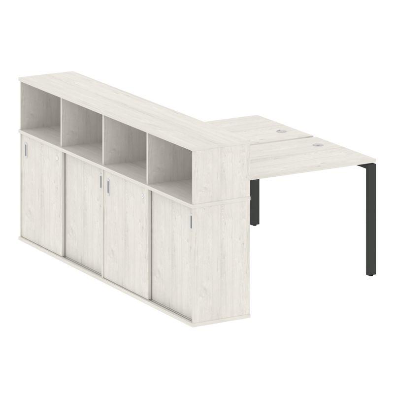 Metal System Рабочая станция с шкафом-купе на П-образном м/к БП.РС-СШК-4.2 Т