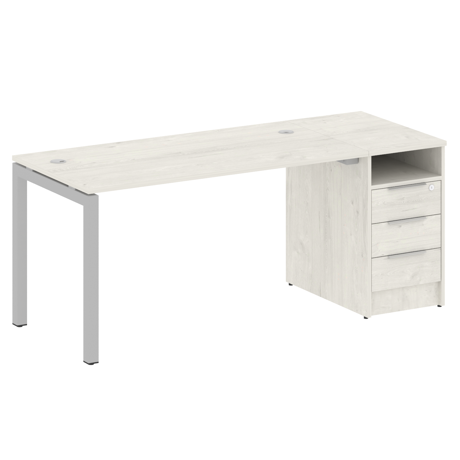 Metal System Quattro Рабочая станция с тумбой на П-образном м/к 50БП.РС-СТП-1.3