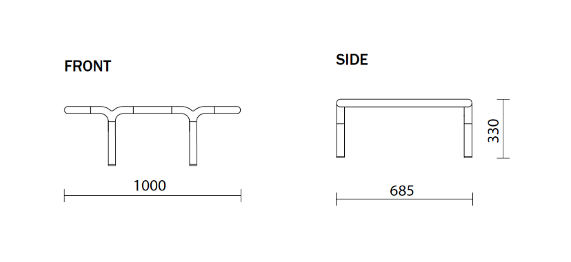 Банкетка Bomm Rectangular table