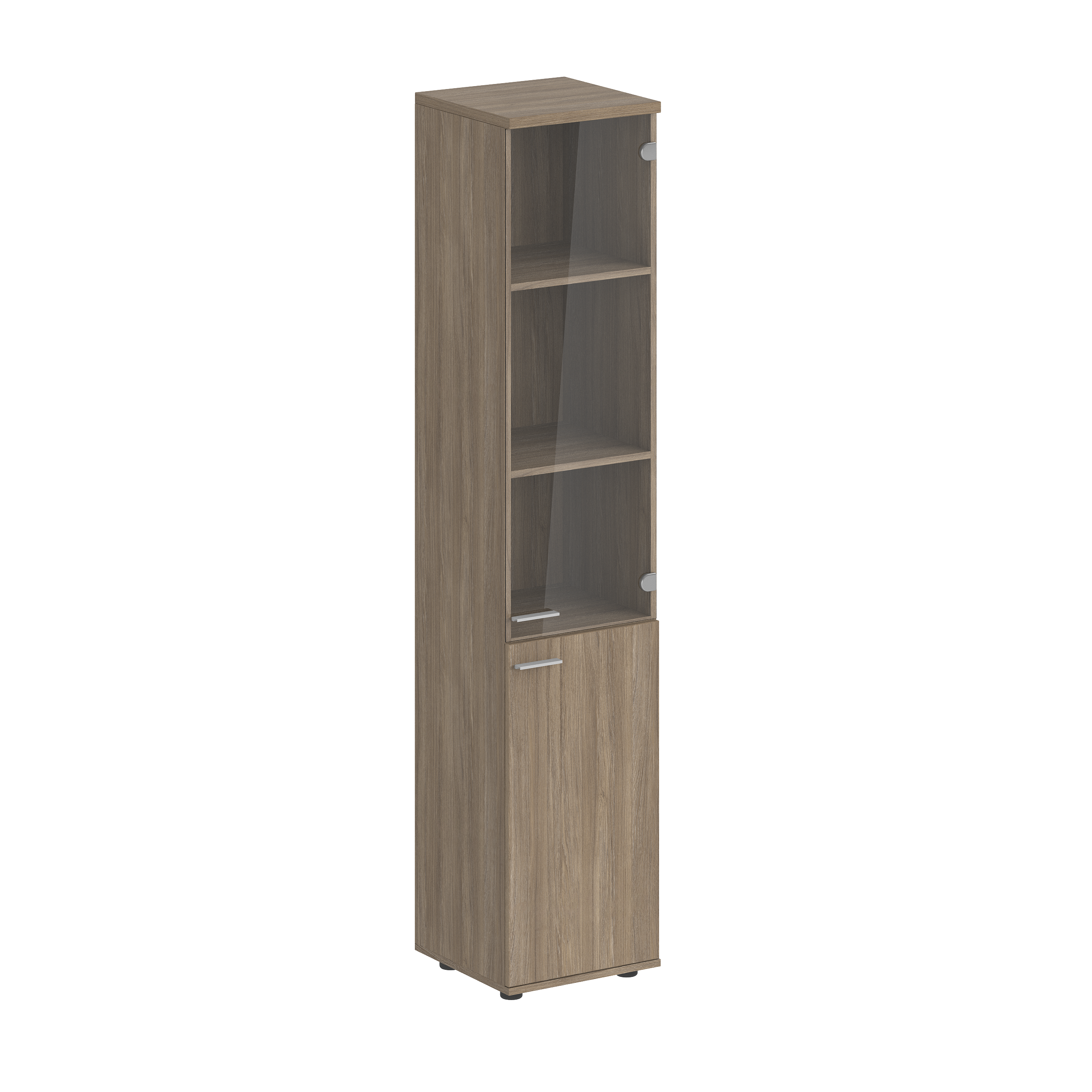 Шкаф высокий 400х400х1955, со стеклом, з.ст ЛДСП, правый SG.812.OD.OD.GL.R