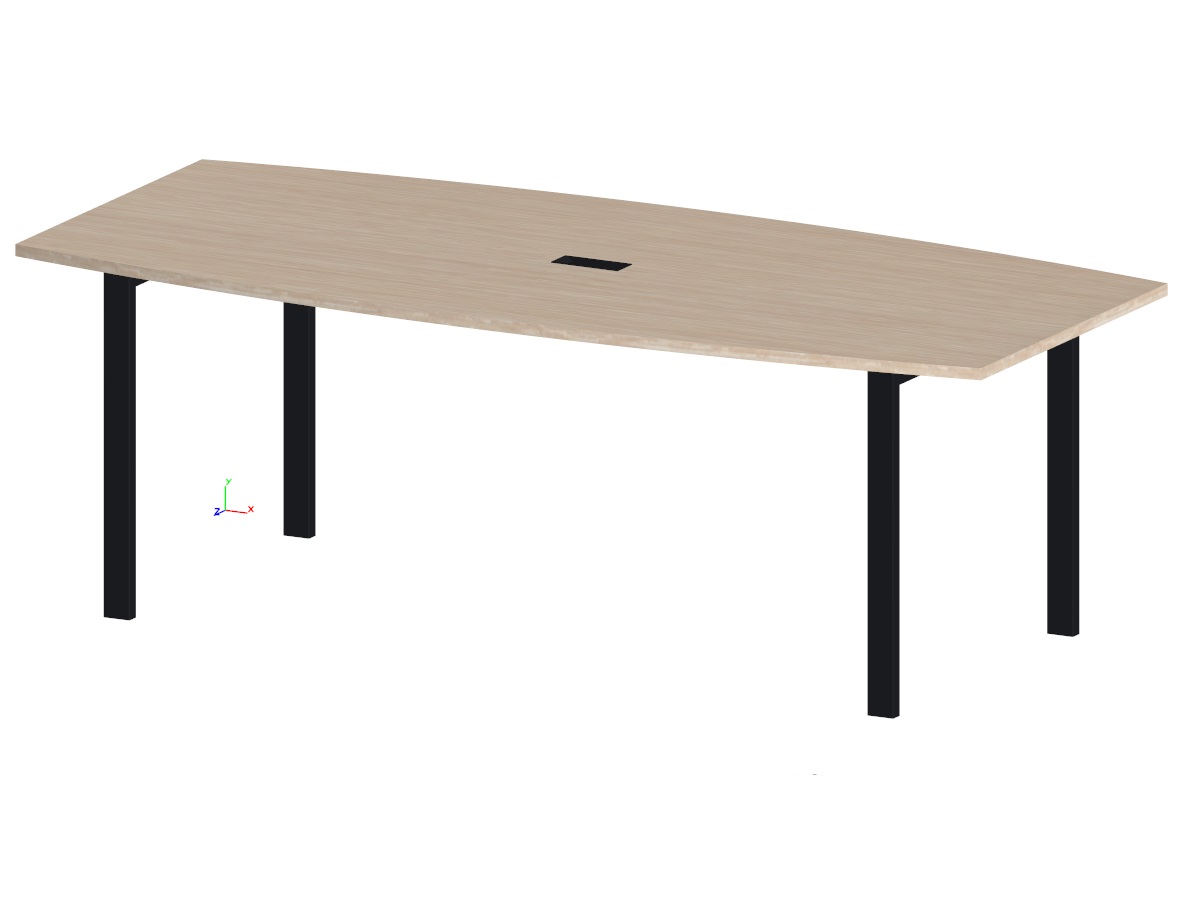 Стол переговоров 2,2м на мет. опорах* EVL822/П/60*30