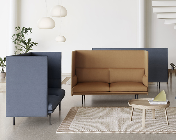 Диван трехместный Pratt с высокой спинкой