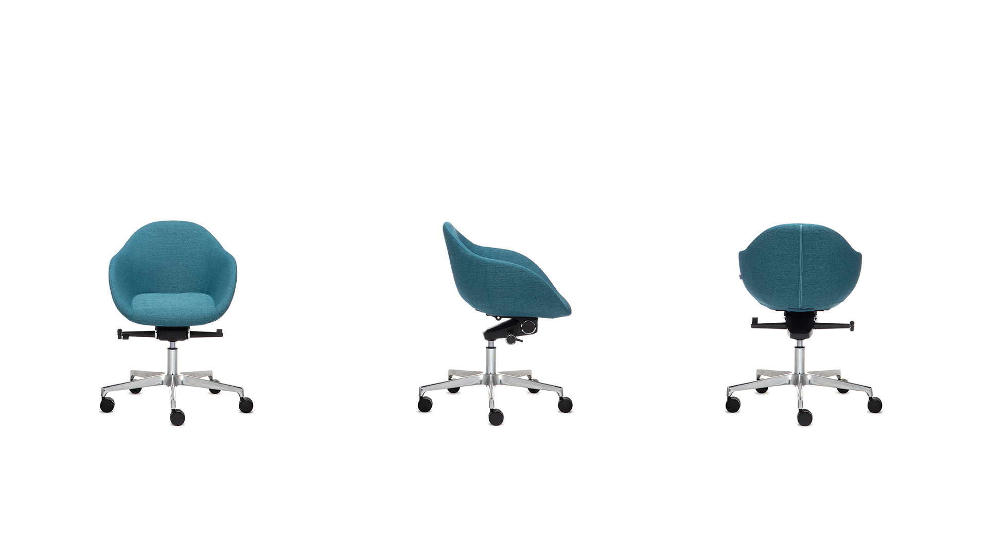 Офисное кресло Charisma с низкой спинкой на крестовине с колесами