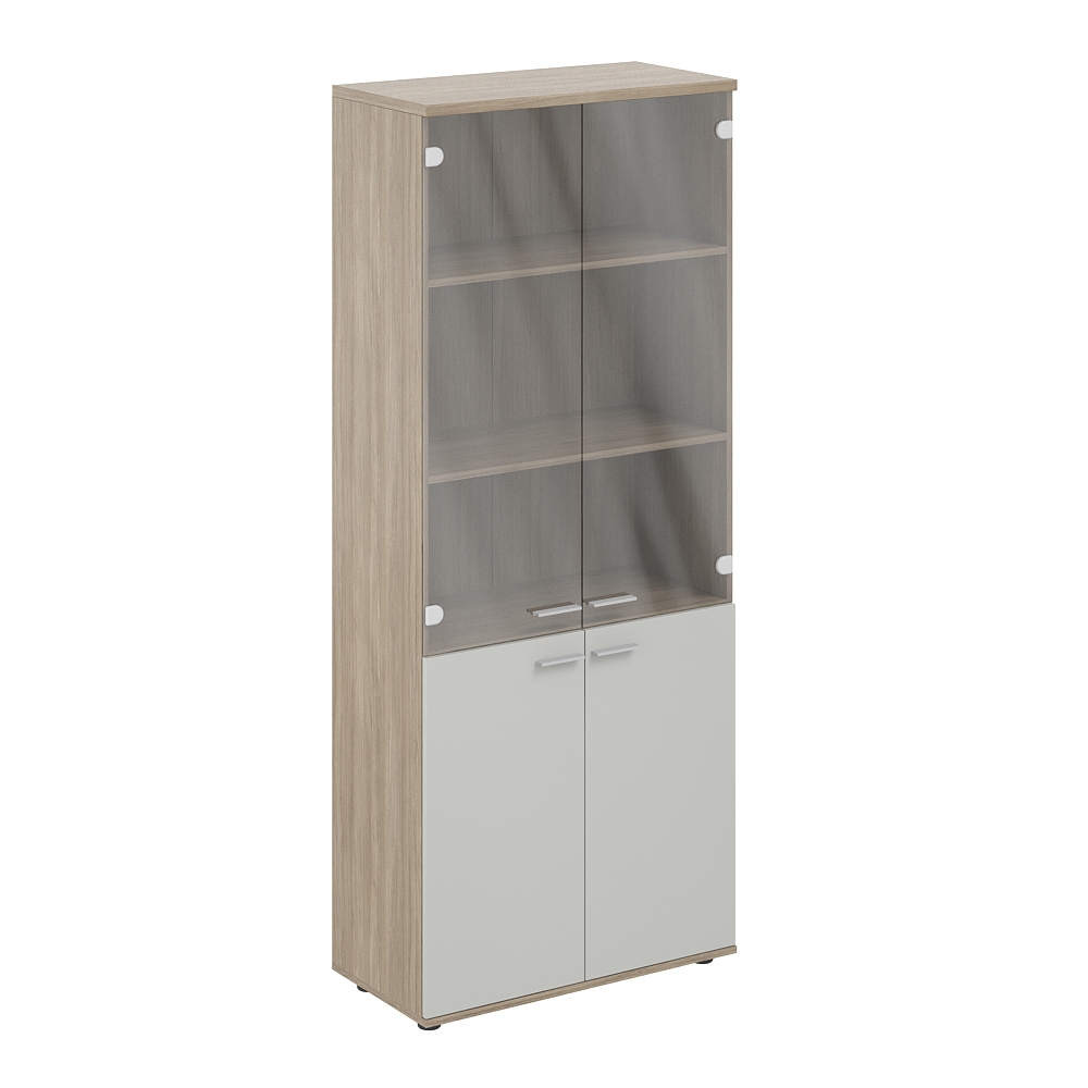 Шкаф высокий 800х400х1955, 4-х дв., со стеклом, з.ст HDF SG.801.OD.SH.GL