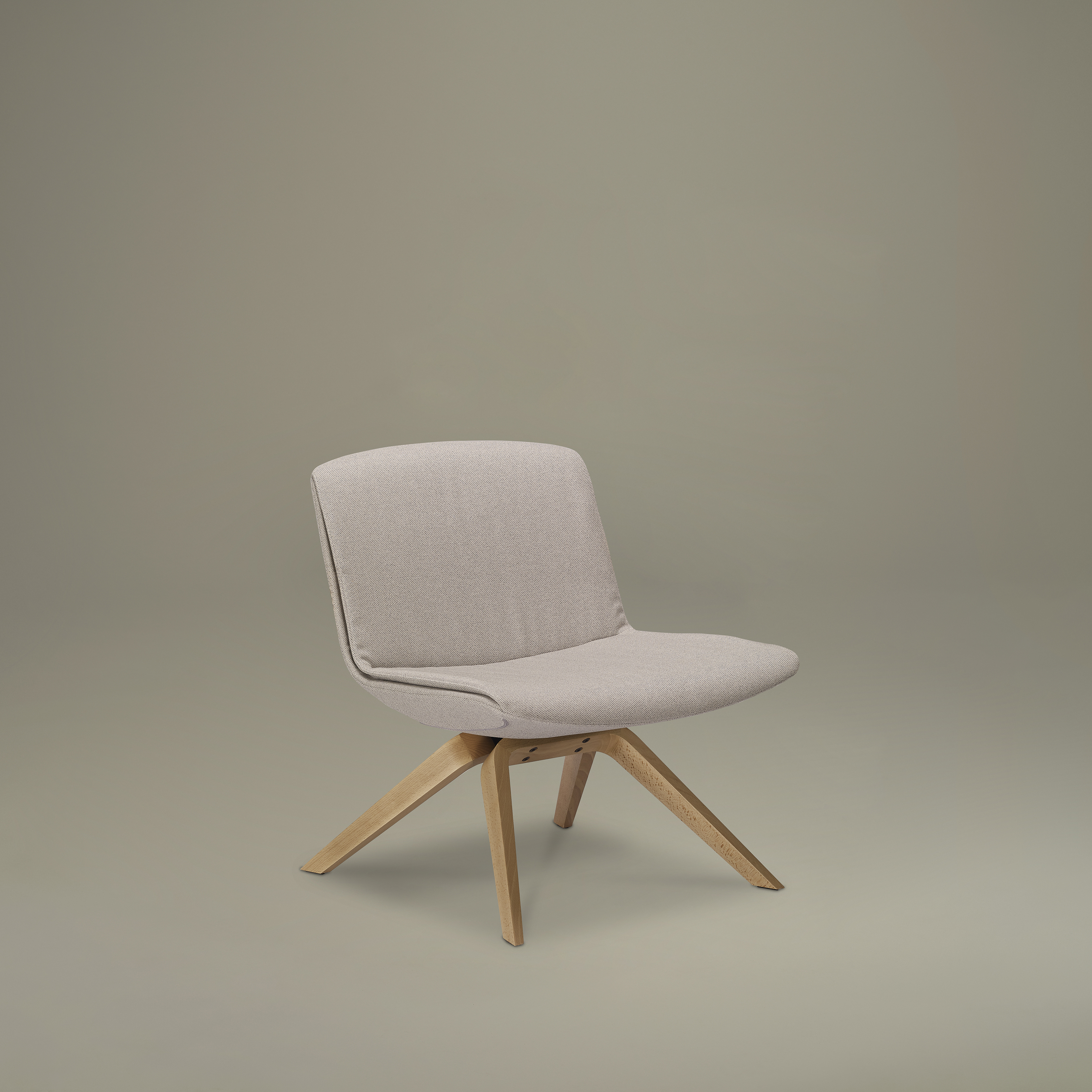 Мягкое кресло Milos Lounge Armchair on wooden base