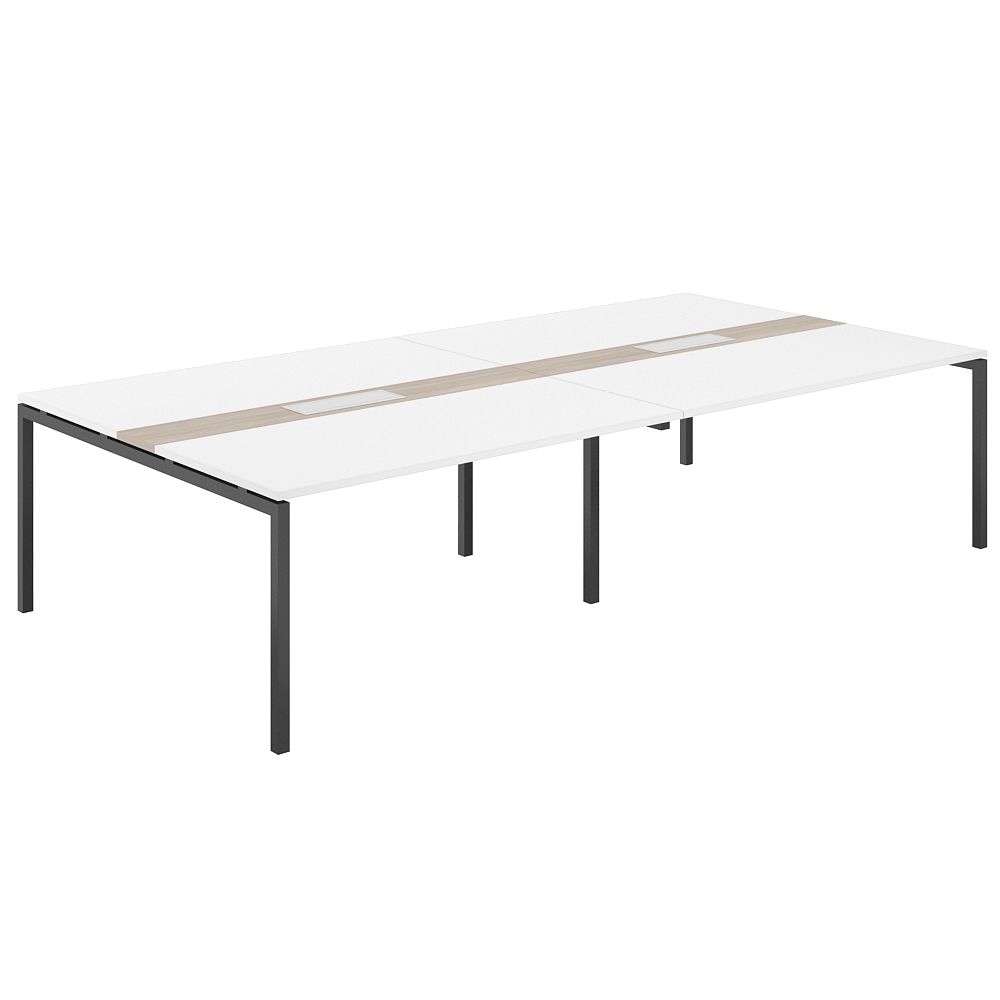 Стол переговорный комбинированный 3200х1638х750 МК40х40 SG.286.WH.44.AN.OD