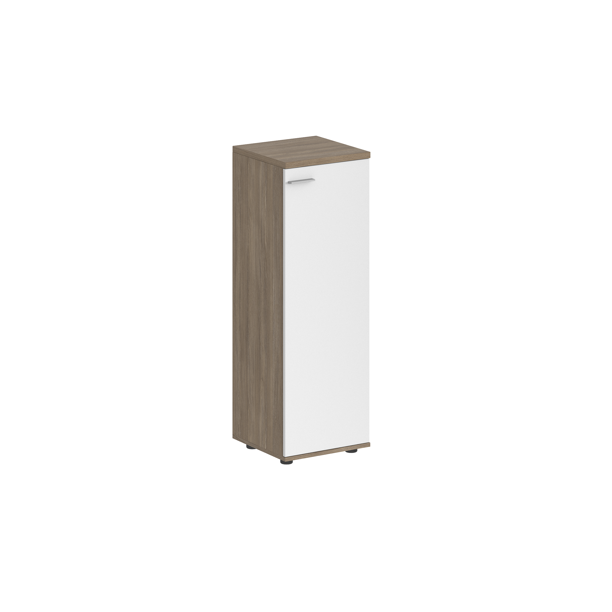 Шкаф средний 400х400х1200, 1 дв., з.ст HDF, правый SG.804.OD.WH.R