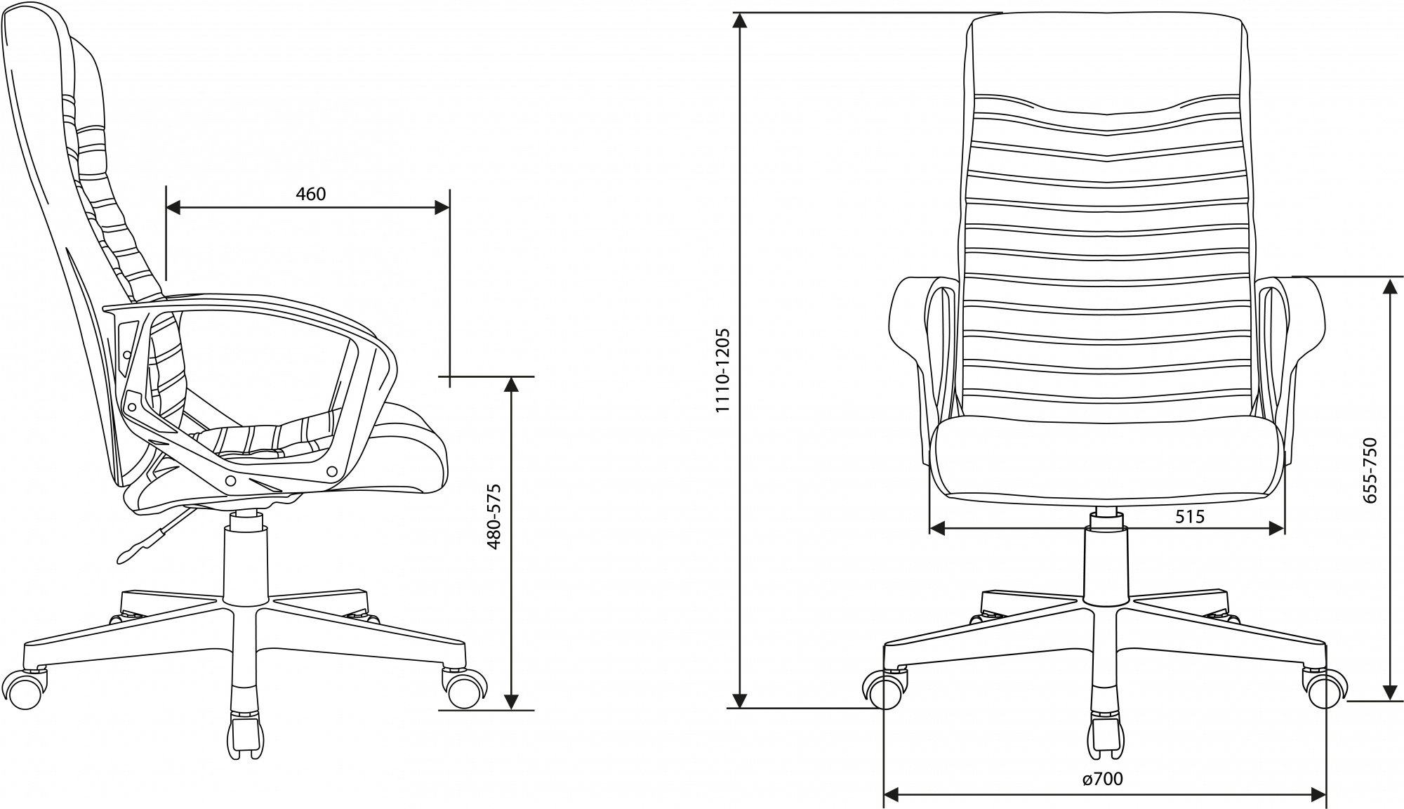 Кресло руководителя Бюрократ CH-480LT