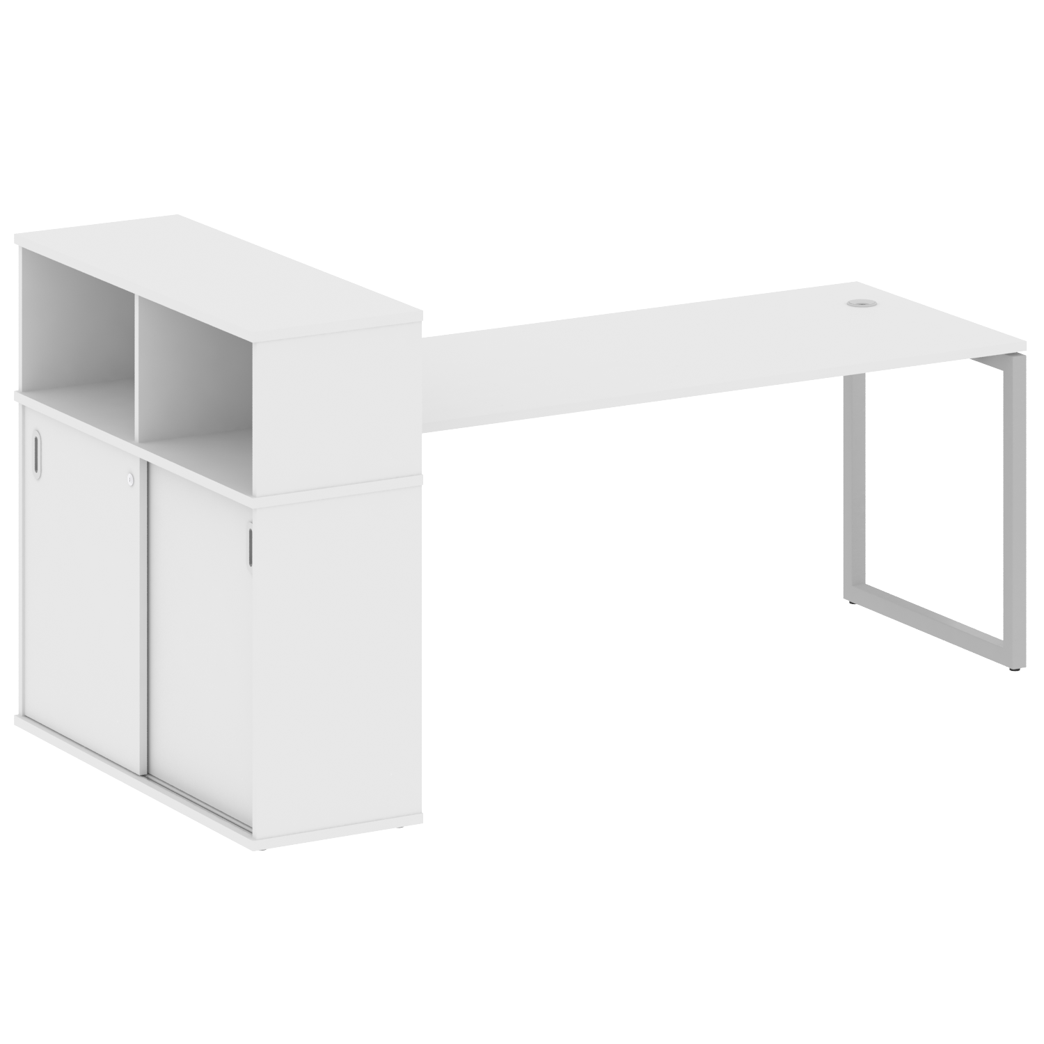 Metal System Quattro Стол письменный с шкафом-купе на О-образном м/к 40БО.РС-СШК-3.5 Т
