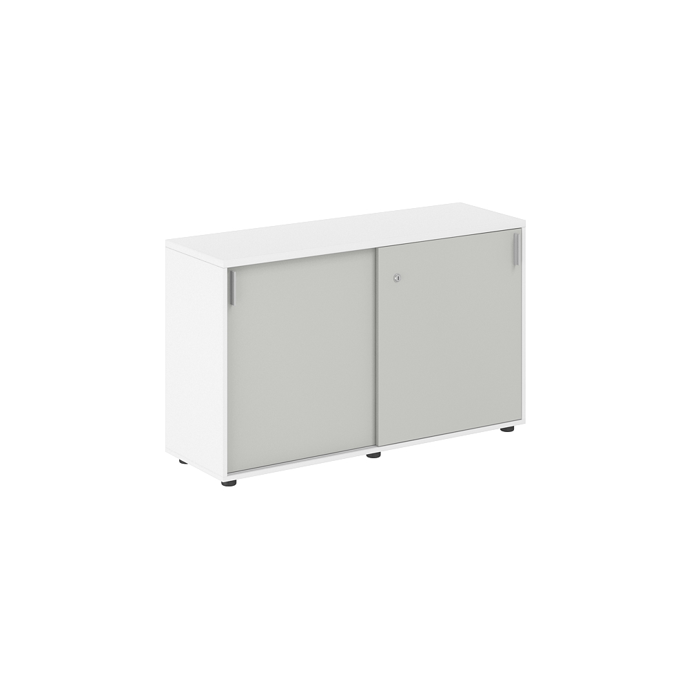 Шкаф купе 1238х400х750 низкий, с замком SG.701.WH.SH