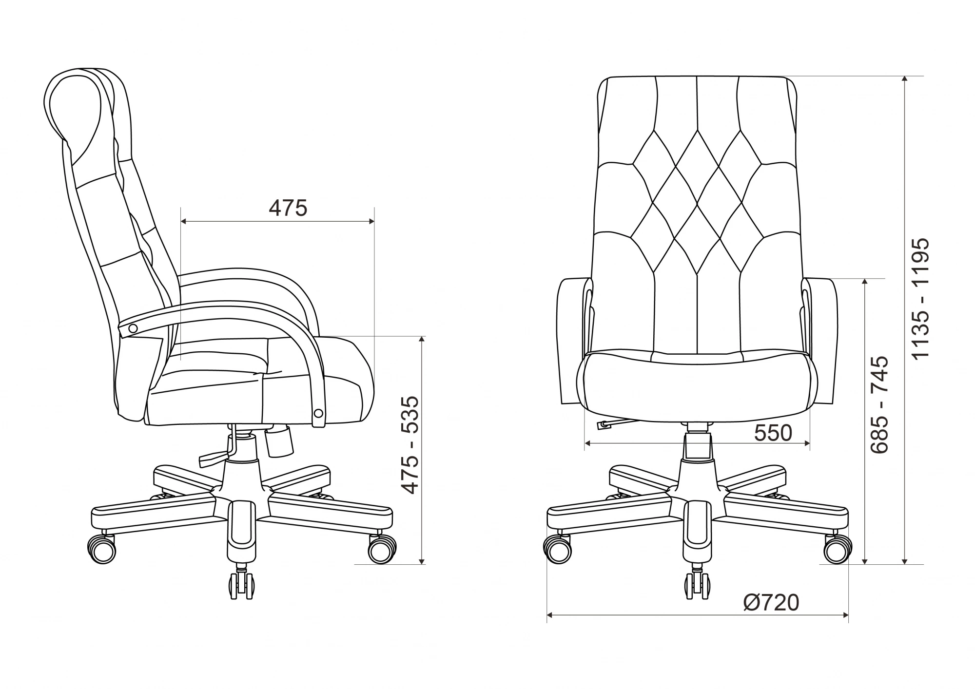 Кресло руководителя Бюрократ T-9928WALNUT/ECO