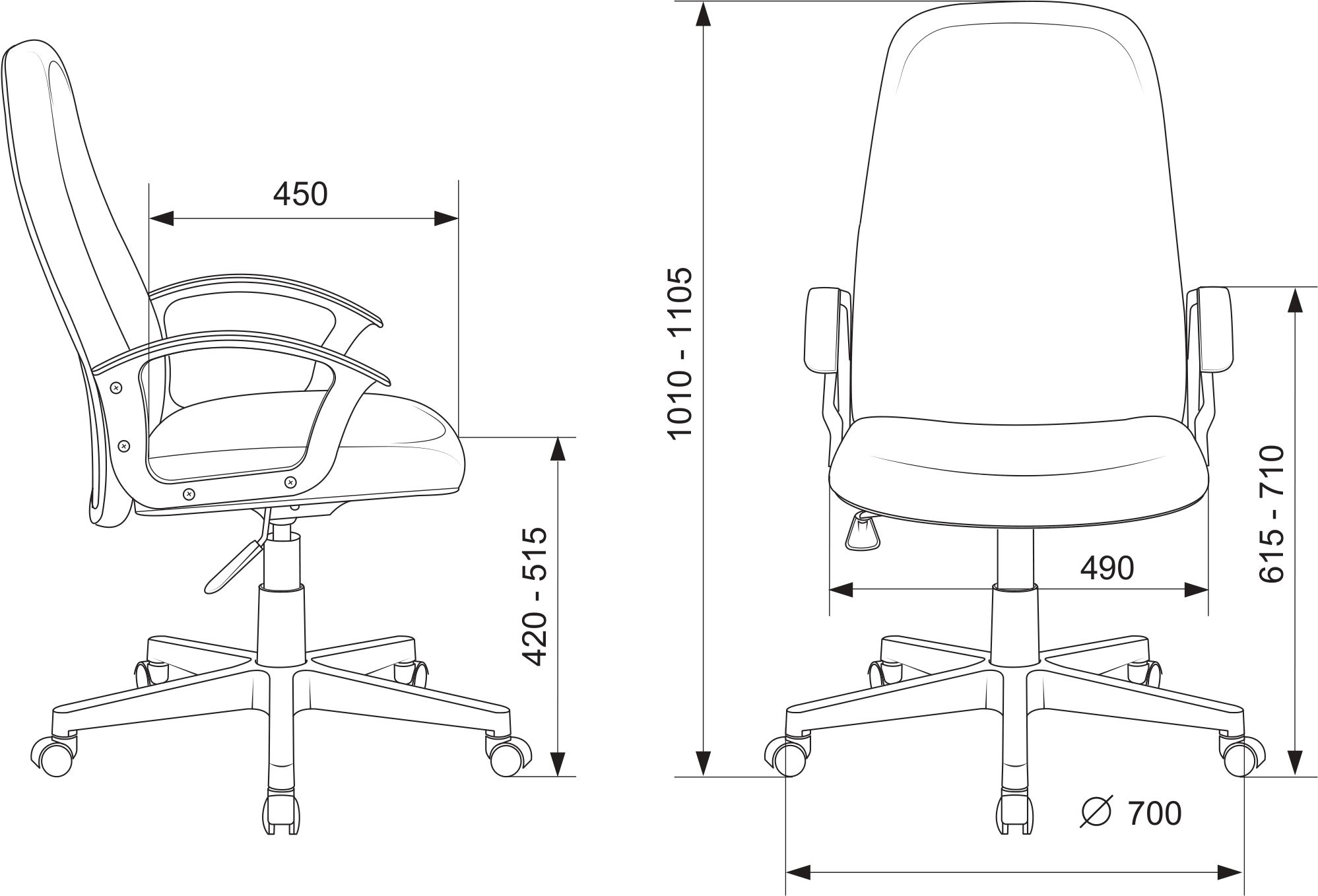 Кресло руководителя Бюрократ CH-808LT