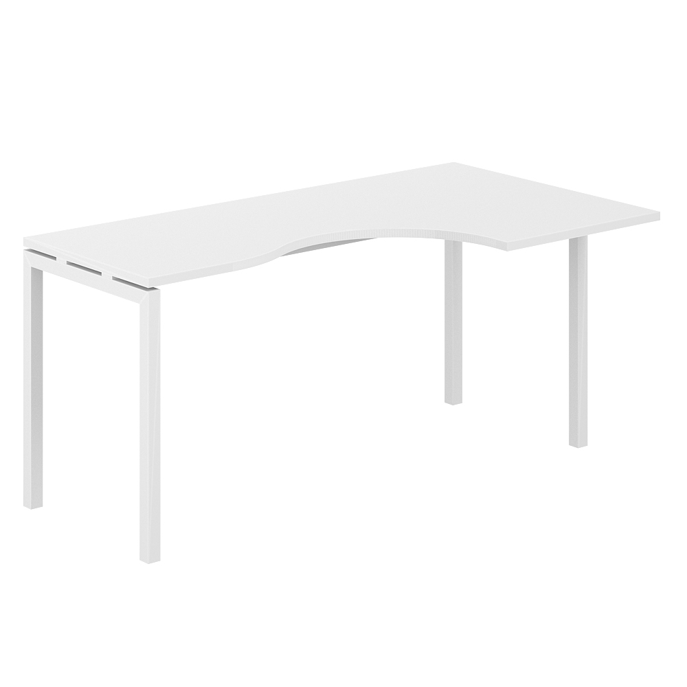 Стол эргономичный 1600х900х750 правый МК40х40 SG.232.WH.44.WH.R