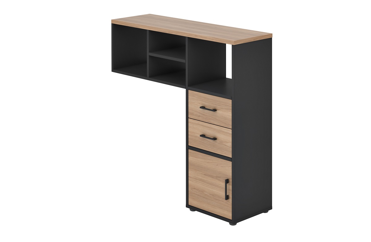 Стеллаж настольный+Блок ящиков+Блок с дверью EVL905+914+EVL915