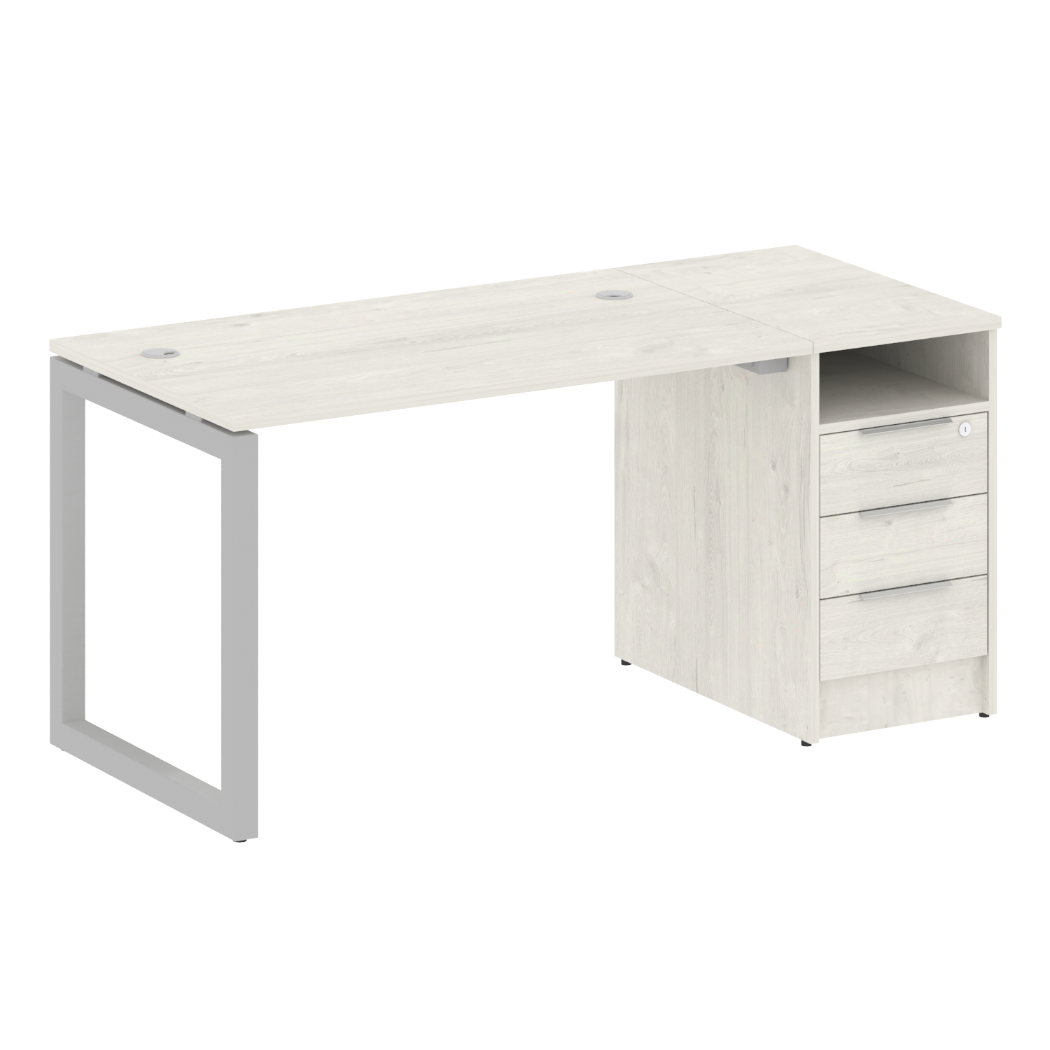 Metal System Quattro Рабочая станция с тумбой на О-образном м/к 50БО.РС-СТП-1.2