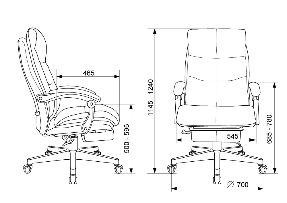 Кресло руководителя Бюрократ CH-824MSG-BF
