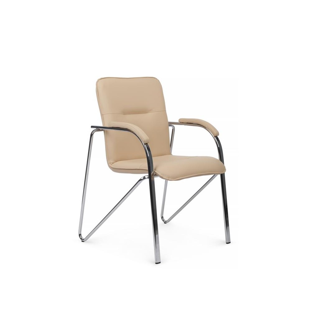 Стул Самба с мягкими подлокотниками SMB-01H Хром гальв.