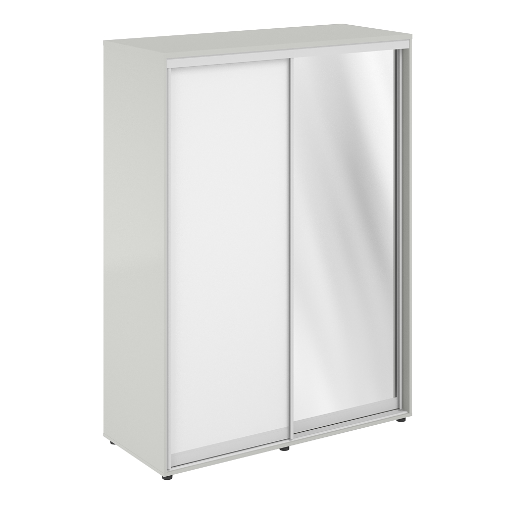 Шкаф купе 1438х600х1953  высокий, з.ст. ЛДСП, полки, штанга SG.717.SH.WH.AL