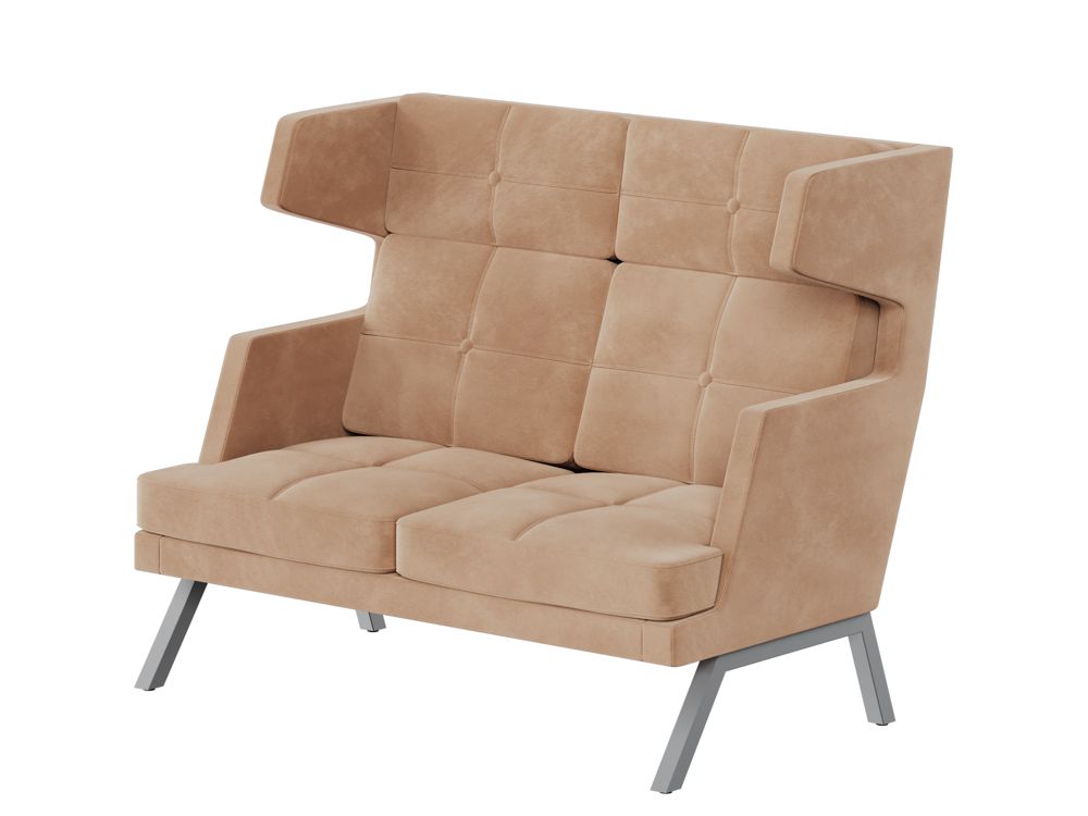 Aldo Диван двухместный высокий с декором из пуговиц ALDB-02