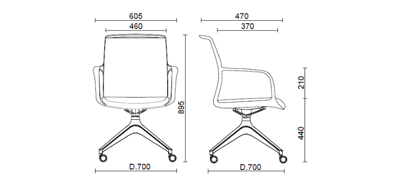 Кресло Join Join, meeting chair, black 4-star base