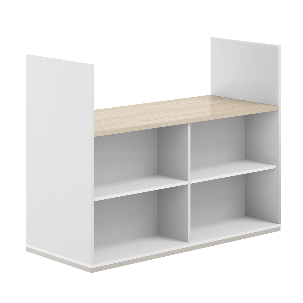 Стеллаж-комбо 2-стор. 1238 AG.254.WH.WH.AR