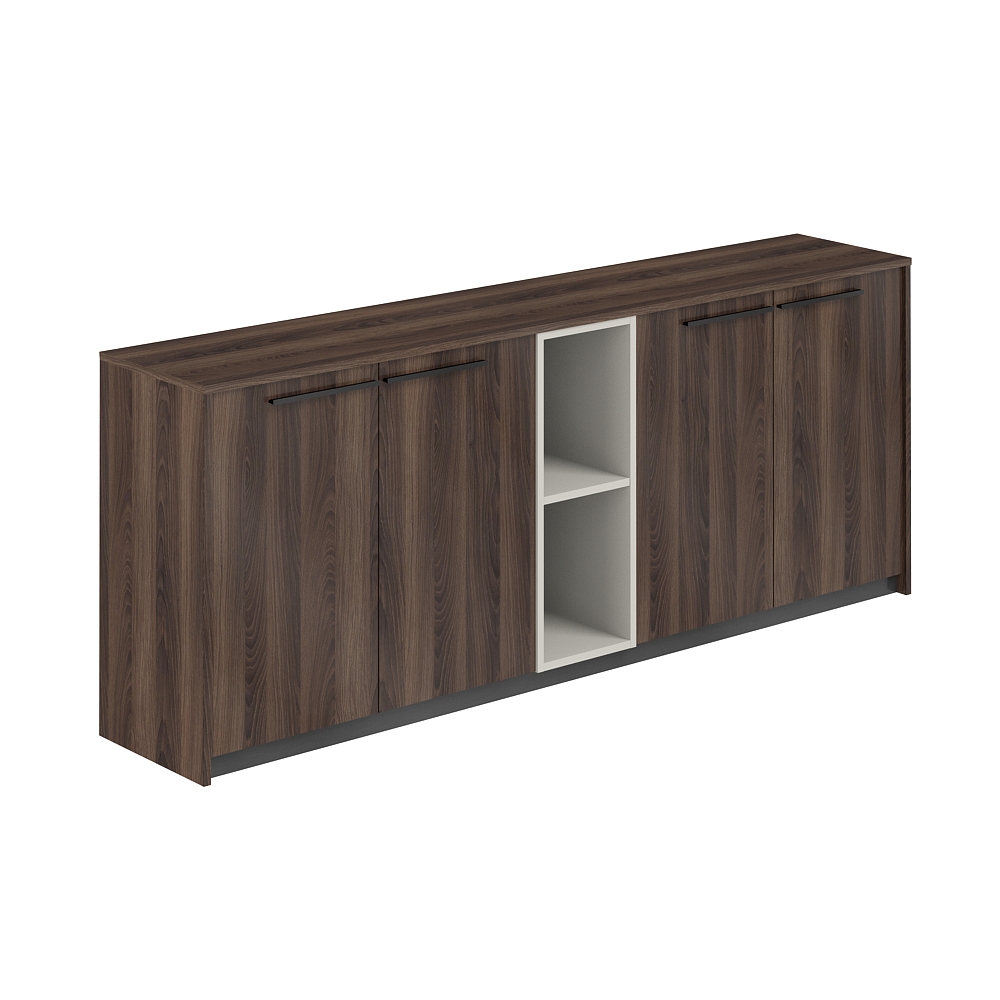 Шкаф низкий (2 шт) со стеллажом, 2140х410х842 RF.327.DA.DA.PG