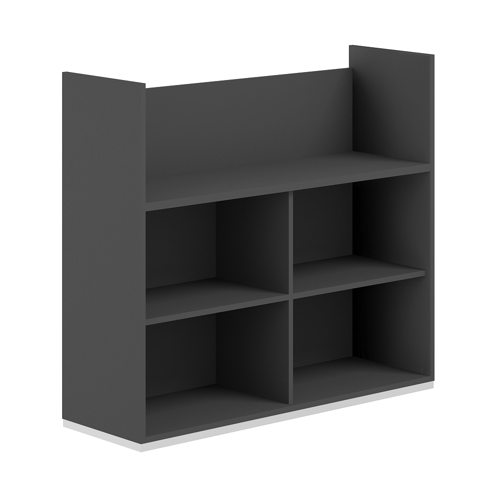 Стеллаж-комбо 1-стор. 1238 с антресолью, с экраном ЛДСП AG.251.110.671.AN