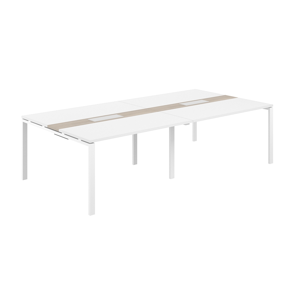 Стол переговорный комбинированный 2800х1438х750 МК60х30 SG.285.WH.63.WH.OD
