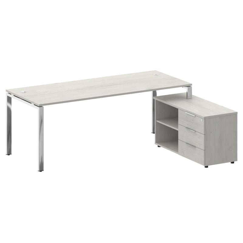 Metal System Direct Стол руковод. с тумбой БГ.СРТ-6.8 (R) 2100*1620*75