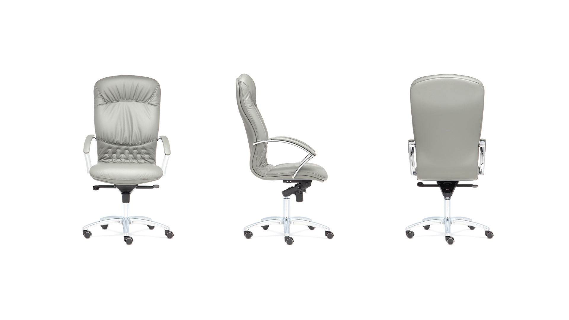 Офисное кресло Cardinal с высокой спинкой на крестовине с колесами