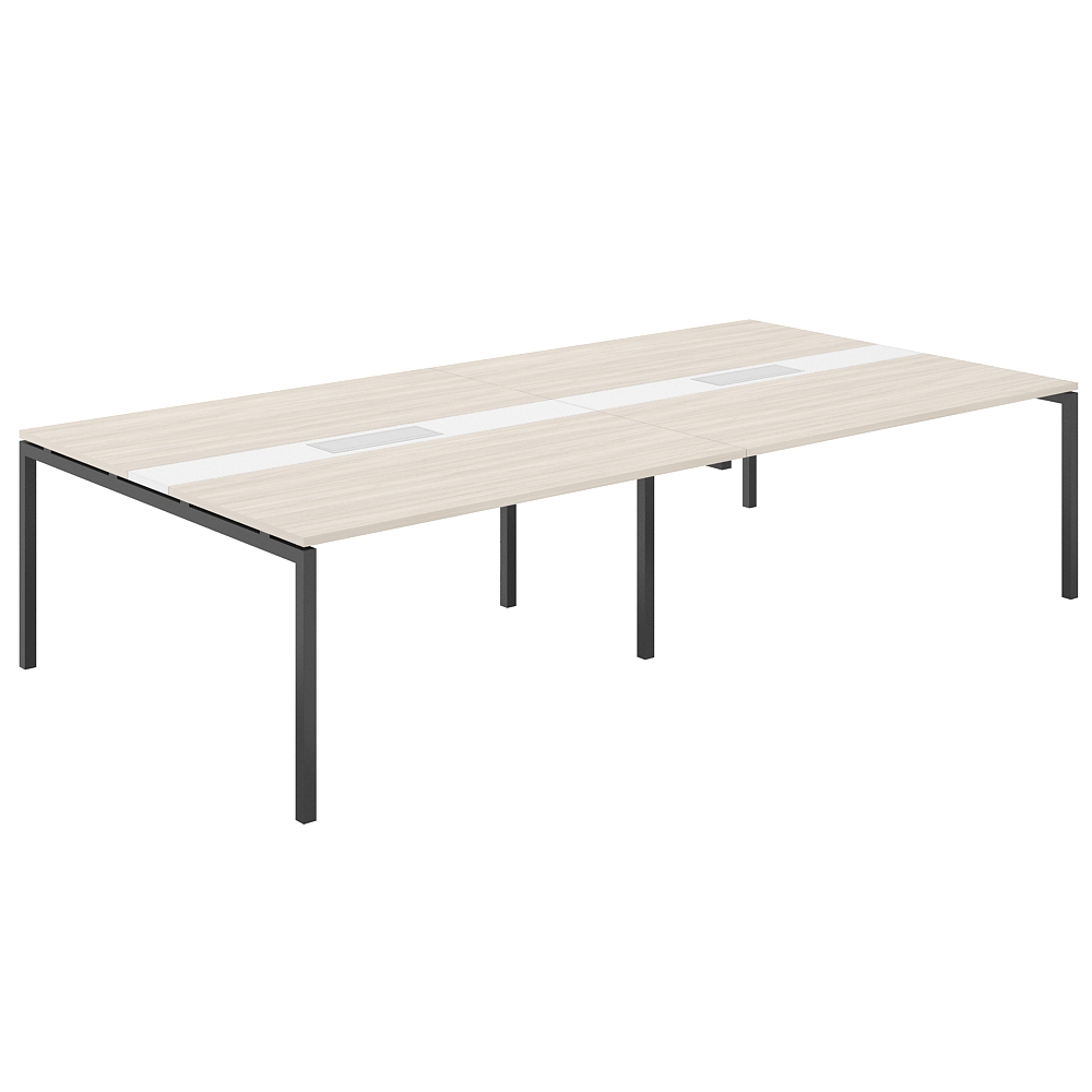 Стол переговорный комбинированный 3200х1638х750 МК40х40 SG.286.OL.44.AN.WH