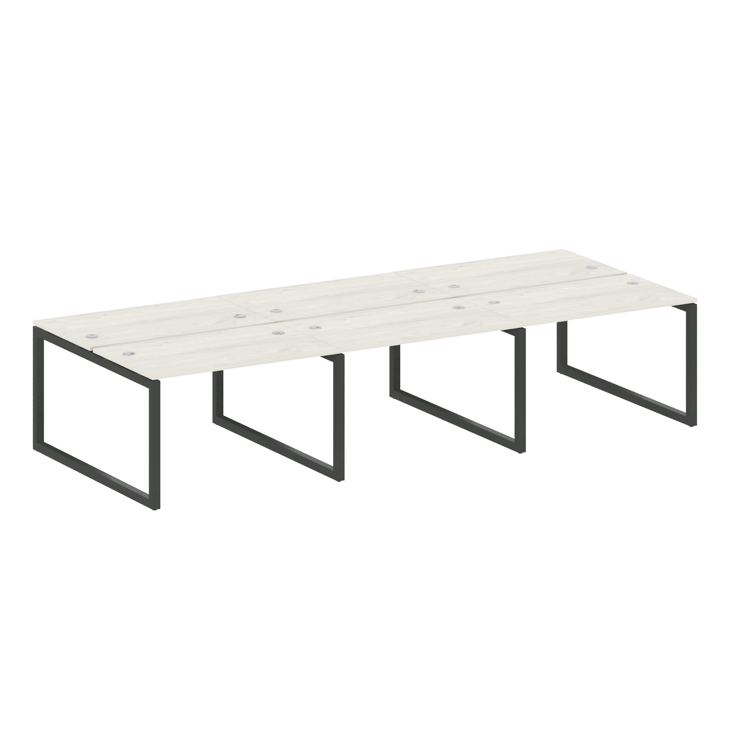 Metal System Quattro Рабочая станция на 6 раб. мест на О-образном м/к 50БО.СМ-6.2